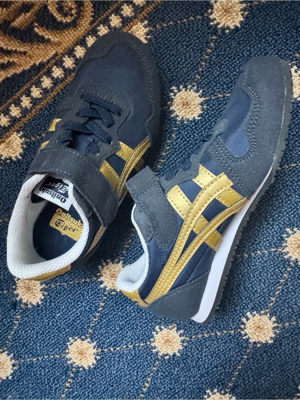Onitsuka Tiger Navy/Gold Toddler Sneaker Skze 11